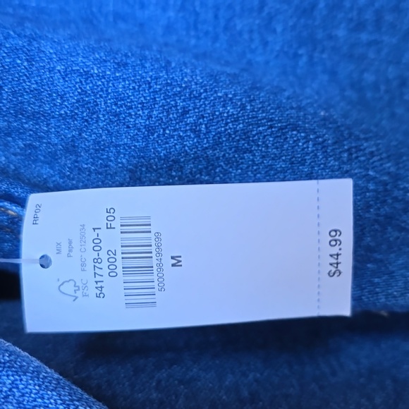 NWT Old Navy cropped trucker jacket in dark wash size medium - Picture 4 of 14